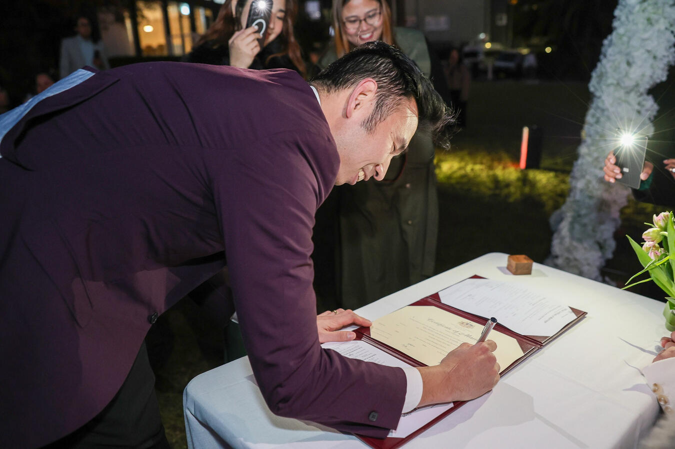 j and c signing sydney wedding signing