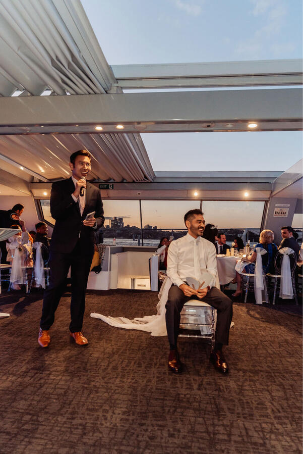 f and k reception games sydney wedding shoe game